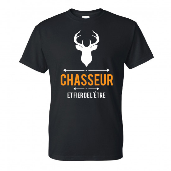 T-Shirt modèle "Chasseur & Fier de l'être"