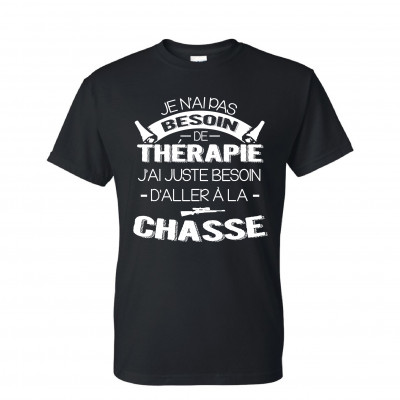 T-Shirt modèle "Thérapie Chasse" 