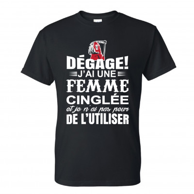 T-Shirt modèle "Femme Cinglée" 
