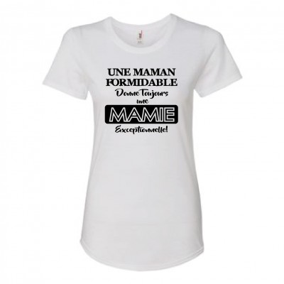 T-Shirt modèle "Mamie exceptionnelle" 