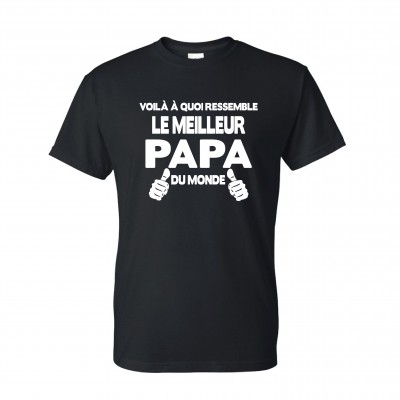 T-Shirt modèle "Meilleur papa du monde'' 