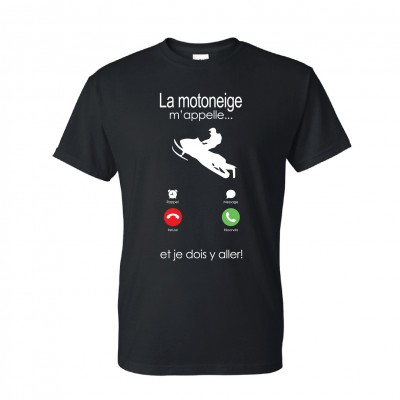 T-Shirt modèle "La motoneige m'appelle" 
